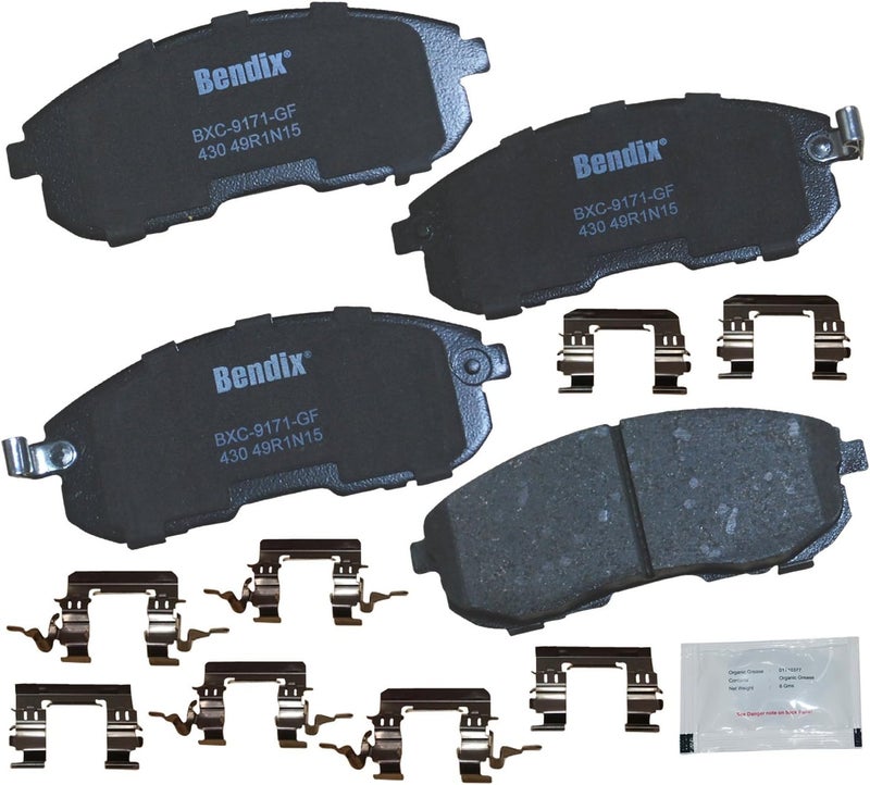 Bendix Priority1 CFC430 Ceramic Front Brake Pads for INFINITI G20 2002-1999, I30 1999-1996, Nissan Altima 2001-1993, Altra EV 2001-1999, Maxima 1999-1989, Sentra 2006-2000, Suzuki SX4 2007 - Image 1